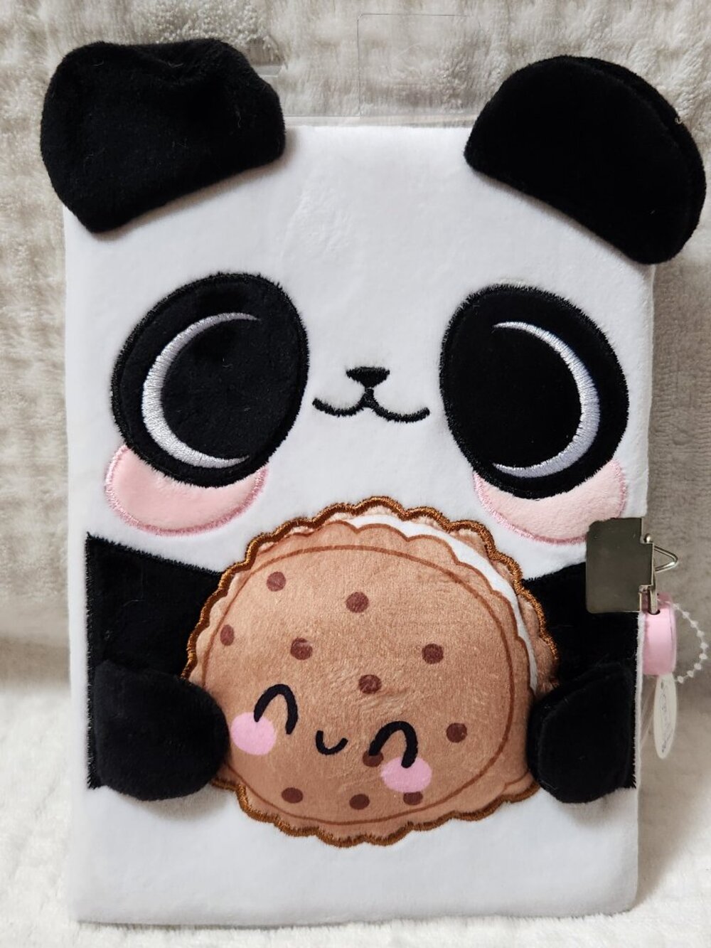 CLAIRE'S Panda Bear with Chocolate Chip Cookie Journal Diary - NEW NWT